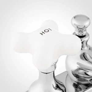 New π₯° Signature Hardware Teapot Two Handle Centerset Bathroom Sink Faucet in Chrome π 3 New π₯° Signature Hardware Teapot Two Handle Centerset Bathroom Sink Faucet in Chrome π