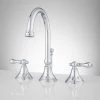 Budget ⭐ Signature Hardware Melanie Two Handle Widespread Bathroom Sink Faucet in Polished Chrome 👍 -Signature Hardware Shop Query 2047