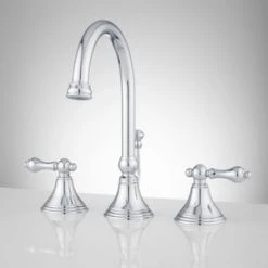 Budget ⭐ Signature Hardware Melanie Two Handle Widespread Bathroom Sink Faucet in Polished Chrome 👍
