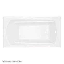 Discount 🎉 Signature Hardware Bradenton 60 x 32 in. Soaker Alcove Bathtub with Right Drain in White ✔️
