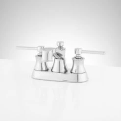 Cheapest 🥰 Signature Hardware Pendleton Two Handle Centerset Bathroom Sink Faucet in Polished Chrome 🧨