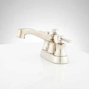 Outlet π€© Signature Hardware Pendleton Two Handle Centerset Bathroom Sink Faucet in Polished Nickel π 4 Outlet π€© Signature Hardware Pendleton Two Handle Centerset Bathroom Sink Faucet in Polished Nickel π - Image 2