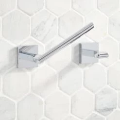 Best Sale 💯 Signature Hardware Hibiscus Wall Mount Pivoting Toilet Paper Holder in Polished Chrome 🧨 -Signature Hardware Shop Query 2095