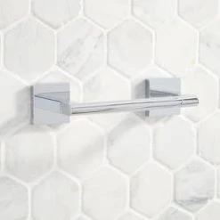 Best Sale 💯 Signature Hardware Hibiscus Wall Mount Pivoting Toilet Paper Holder in Polished Chrome 🧨 -Signature Hardware Shop Query 2096