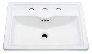 Best Pirce 😉 Signature Hardware Key West® Self-Rimming or Drop-In Basin in White 💯 3 Best Pirce 😉 Signature Hardware Key West® Self-Rimming or Drop-In Basin in White 💯
