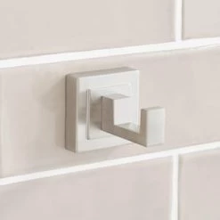 Flash Sale 😀 Signature Hardware Rigi 1 Robe Hook in Brushed Nickel 👏