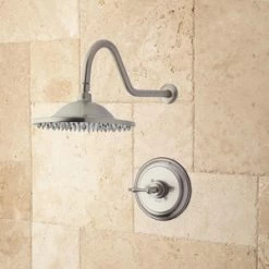 Flash Sale ❤️ Signature Hardware Bostonian Single Handle Single Function Shower Faucet in Brushed Nickel 🌟
