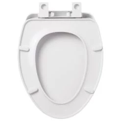 Best Sale π₯° Signature Hardware Contemporary Elongated Closed Front Toilet Seat in White π€©