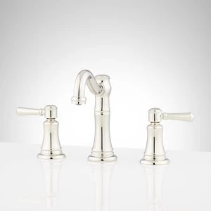 Hot Sale π Signature Hardware St. Martin Two Handle Widespread Bathroom Sink Faucet with Brass Pop-Up in Polished Nickel π 3 Hot Sale π Signature Hardware St. Martin Two Handle Widespread Bathroom Sink Faucet with Brass Pop-Up in Polished Nickel π