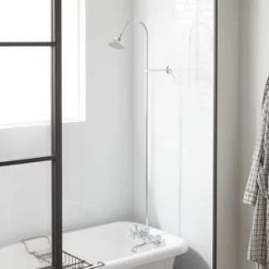 Outlet 🧨 Signature Hardware Exposed Two Handle Shower System in Chrome 🔔