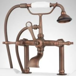 Buy 🔔 Signature Hardware Telephone Three Handle Roman Tub Faucet in Oil Rubbed Bronze 👏