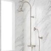Best Pirce ✨ Signature Hardware Sevona Three Handle Single Function Shower System in Brushed Nickel 🥰 -Signature Hardware Shop Query 2328