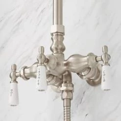 Best Pirce ✨ Signature Hardware Sevona Three Handle Single Function Shower System in Brushed Nickel 🥰 -Signature Hardware Shop Query 2330