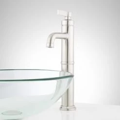 Top 10 🎉 Signature Hardware Greyfield 1.2 gpm 1-Hole Deck Mount Vessel Filler Bathroom Sink Faucet with Single Lever Handle in Brushed Nickel ✔️