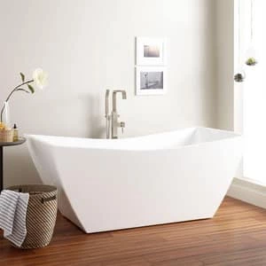 Promo π Signature Hardware Renlo 67 x 31-1/2 in. Freestanding Bathtub with Center Drain in White βοΈ 7 Promo π Signature Hardware Renlo 67 x 31-1/2 in. Freestanding Bathtub with Center Drain in White βοΈ - Image 5
