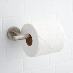 Best Pirce 🔥 Signature Hardware Exira Wall Mount Toilet Tissue Holder in Brushed Nickel 🎉