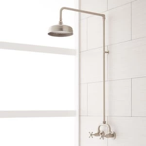 Flash Sale π Signature Hardware Baudette Two Handle Single Function Shower System in Brushed Nickel π― 3 Flash Sale π Signature Hardware Baudette Two Handle Single Function Shower System in Brushed Nickel π―