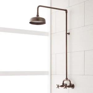 New ✨ Signature Hardware Baudette Two Handle Single Function Shower System in Oil Rubbed Bronze ⭐ 3 New ✨ Signature Hardware Baudette Two Handle Single Function Shower System in Oil Rubbed Bronze ⭐