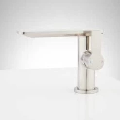 New ⭐ Signature Hardware Hollyn Single Handle Monoblock Bathroom Sink Faucet in Brushed Nickel 🛒 -Signature Hardware Shop Query 2387