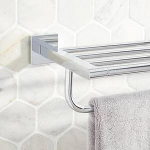 Coupon π Signature Hardware Hibiscus Towel Rack in Polished Chrome π€© 4 Coupon π Signature Hardware Hibiscus Towel Rack in Polished Chrome π€© - Image 2