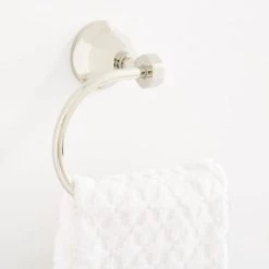 Buy 🤩 Signature Hardware Key West Round Open Towel Ring in Polished Nickel 🎉