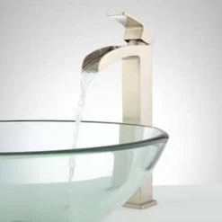 Flash Sale 🔔 Signature Hardware Stevens Single Handle Vessel Filler Bathroom Sink Faucet in Brushed Nickel 💯 -Signature Hardware Shop Query 2504