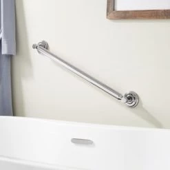 Wholesale ✨ Signature Hardware Inglewood 24 in. Grab Bar in Chrome 🔥