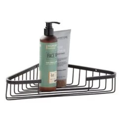 Budget 🎁 Signature Hardware Hibiscus 7-1/4 in. Shower Basket in Matte Black ✔️