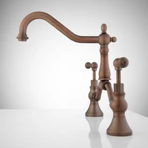 Coupon ✨ Signature Hardware Elnora Two Handle Bridge Bathroom Sink Faucet in Oil Rubbed Bronze ⭐ 4 Coupon ✨ Signature Hardware Elnora Two Handle Bridge Bathroom Sink Faucet in Oil Rubbed Bronze ⭐ - Image 2