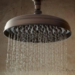 Best Pirce 🤩 Signature Hardware Lambert Single Function Rainfall Showerhead in Oil Rubbed Bronze 🔥