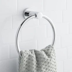 Best reviews of 👍 Signature Hardware Ceeley Round Closed Towel Ring in Polished Chrome ✨