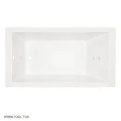 Budget 🔔 Signature Hardware Sitka 60 x 36 in. Whirlpool Drop-In Bathtub with End Drain in White 🥰