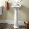 Hot Sale 💯 Signature Hardware Victorian Pedestal Bathroom Sink in White 🔥 -Signature Hardware Shop Query 2623