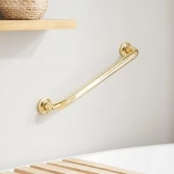 Flash Sale 🧨 Signature Hardware Lenoir 17-3/4 in. Grab Bar in Polished Brass ⌛