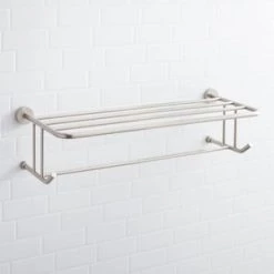 Best deal 🎁 Signature Hardware Ceeley 24-1/8 in. Towel Holder in Brushed Nickel 😍