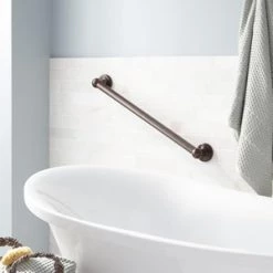 Best Pirce ✔️ Signature Hardware Lancashire 24 in. Grab Bar in Oil Rubbed Bronze ⭐