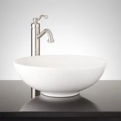 Flash Sale 🛒 Signature Hardware Sarasota Vessel Mount Bathroom Sink in White 🥰