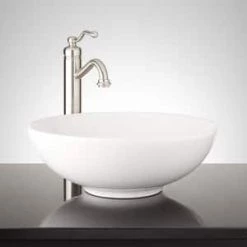 Flash Sale 🛒 Signature Hardware Sarasota Vessel Mount Bathroom Sink in White 🥰 -Signature Hardware Shop Query 2674