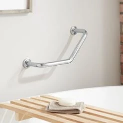Best Sale 🛒 Signature Hardware Lenoir 16-3/4 in. Grab Bar in Chrome 🧨