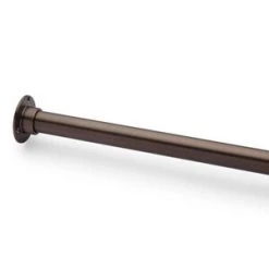 Deals 👏 Signature Hardware 96 in. Wall Mount Straight Shower Rod in Oil Rubbed Bronze ❤️
