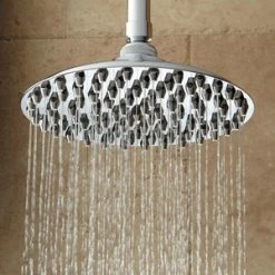 Budget 🧨 Signature Hardware Bostonian Single Function Rainfall Showerhead in Polished Chrome 🎁