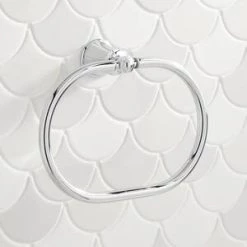 Flash Sale 🌟 Signature Hardware Cooper Round Closed Towel Ring in Chrome 👏 -Signature Hardware Shop Query 2740