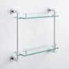 Discount ⌛ Signature Hardware Ceeley 17 in. Glass Bathroom Shelf in Chrome 🎁 -Signature Hardware Shop Query 2748