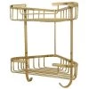 Promo 🔥 Signature Hardware Transitional 6-1/4 in. Corner Shower Basket in Polished Brass 🎉 -Signature Hardware Shop Query 2764