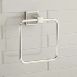 Cheapest 😀 Signature Hardware Pinecrest Rectangular Closed Towel Ring in Polished Nickel 🔥 -Signature Hardware Shop Query 2798
