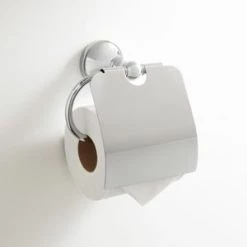 New 🛒 Signature Hardware Seattle Wall Toilet Tissue Holder in Polished Chrome 😀