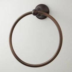 Deals 🧨 Signature Hardware Seattle Round Closed Towel Ring in Oil Rubbed Bronze 🛒