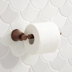 Wholesale 😉 Signature Hardware Modern Wall Toilet Tissue Holder in Oil Rubbed Bronze 🎉