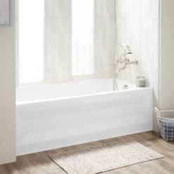 Best Sale 😍 Signature Hardware Bradenton 59-3/4 x 30 in. Three Wall Alcove Soaker Bathtub with Right Drain in White 🎉 -Signature Hardware Shop Query 283