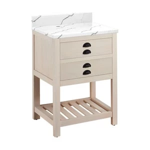 Hot Sale π Signature Hardware Ansel 24 in. Floor Mount Vanity in Whitewash Pine π€© 3 Hot Sale π Signature Hardware Ansel 24 in. Floor Mount Vanity in Whitewash Pine π€©